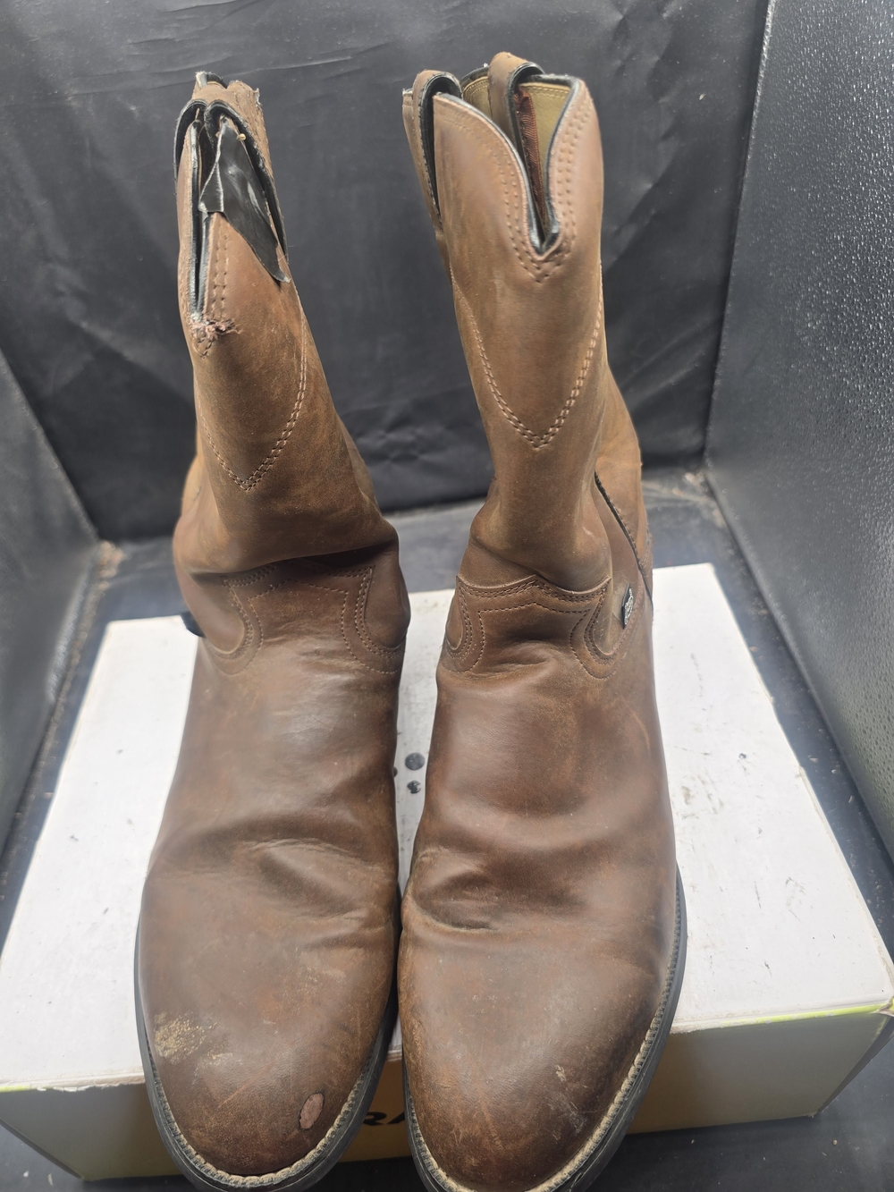 Justin Boots Brown Leather Cowboy Western Boots